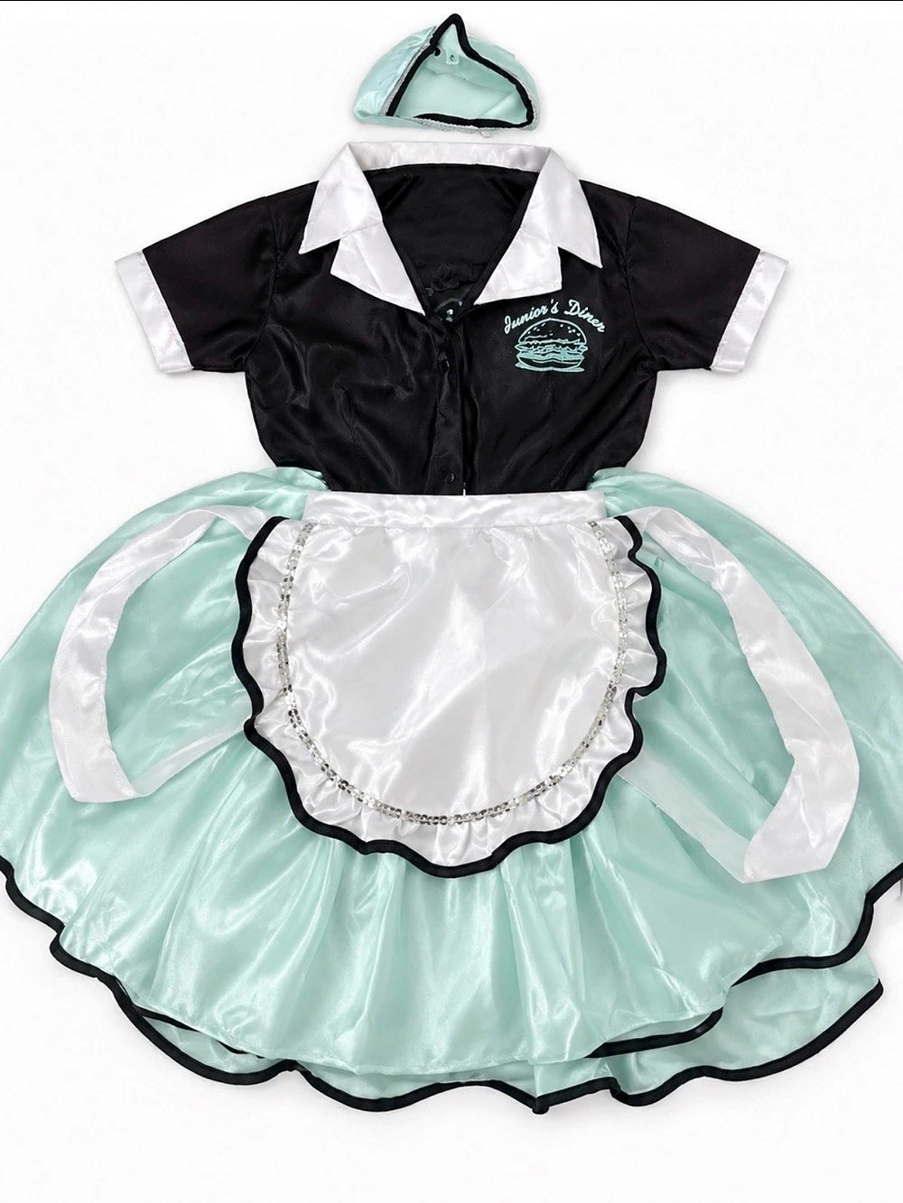 Rhode Island Novelty 50's Diner Girl costume 50s Diner Girl Costume Girls Larg